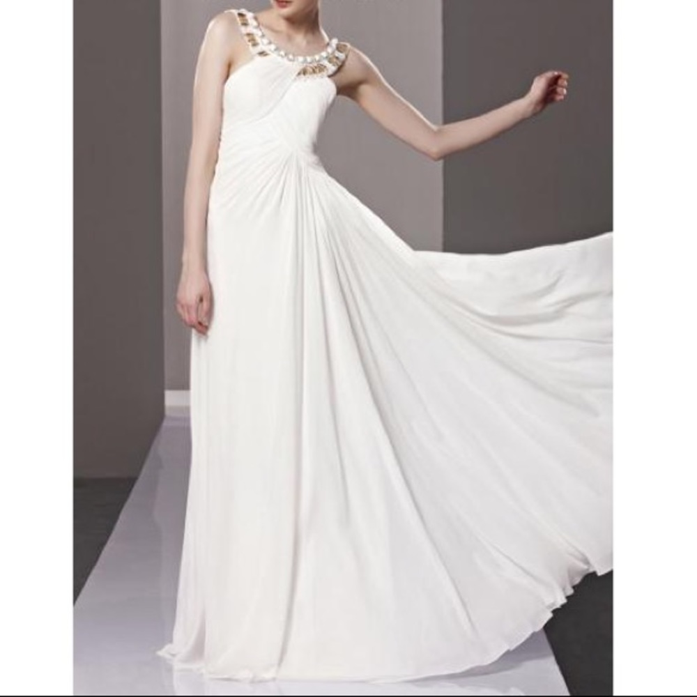 White beaded dress